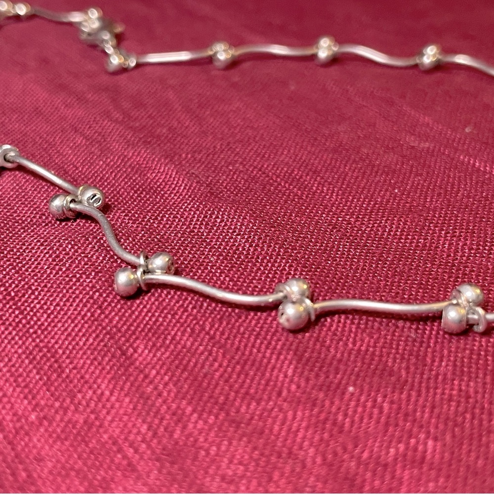 Y2K Barbell Link Sterling Necklace
